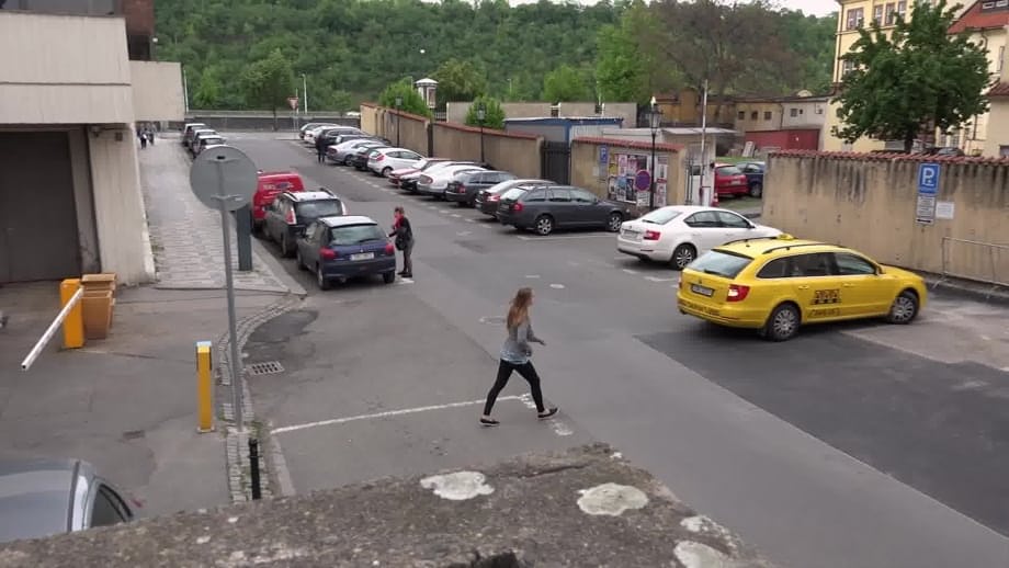 Blonde teen Suzzie baring her pussy lips and sexy ass and pissing in public