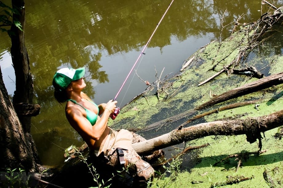 Non nude amateur Meet Madden slipping off hip waders while fishing