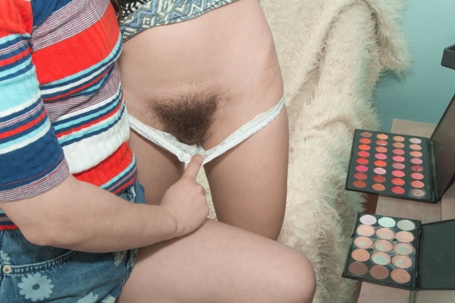 Young beauty Miranda takes part in a hairy lesbian bedroom tribbing romp