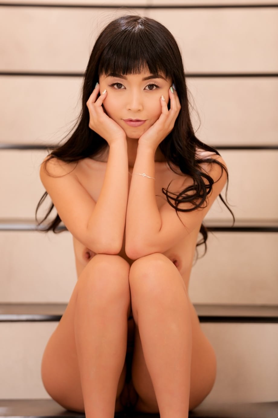Hot Asian girl Marica Hase flaunts her perfect ass after sexy striptease