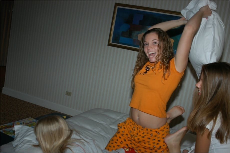 Three 18 year old girls show off their tight butts in thong underwear