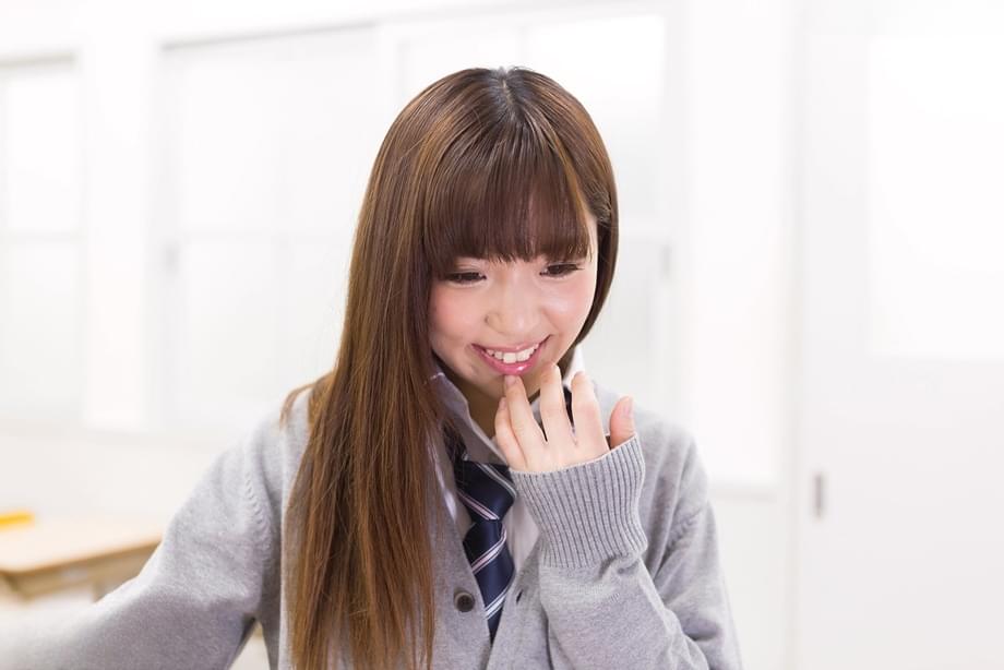 Petite Japanese schoolgirl caught masturbating in class sucks teacher's cock