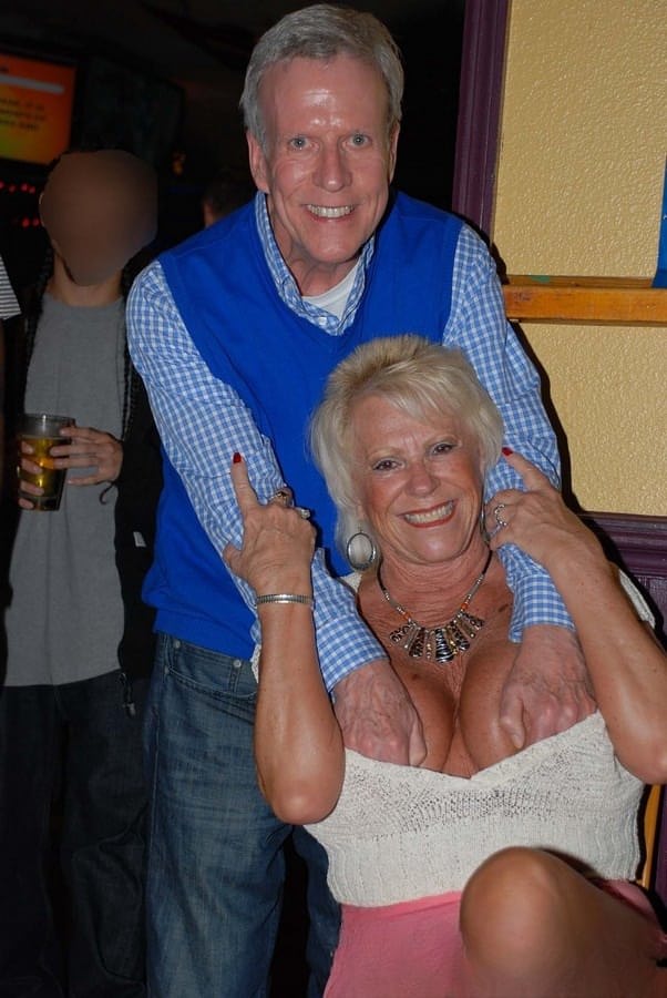 Mature lady Tracy Lick introduces her swinging friends at a party