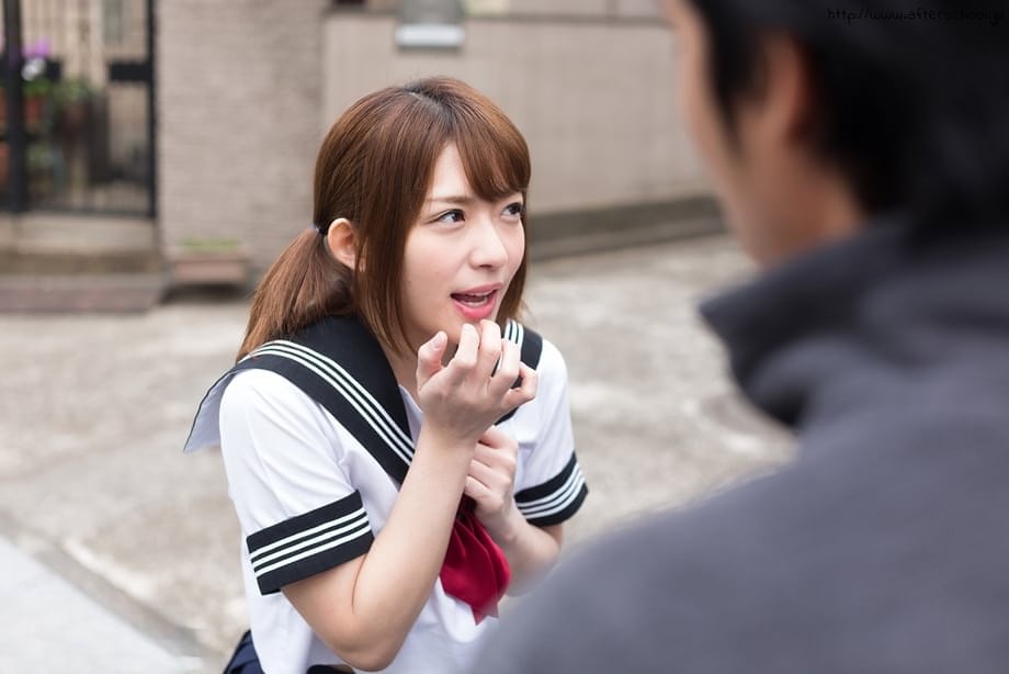 Japanese schoolgirl spits out cum after sucking off two cocks