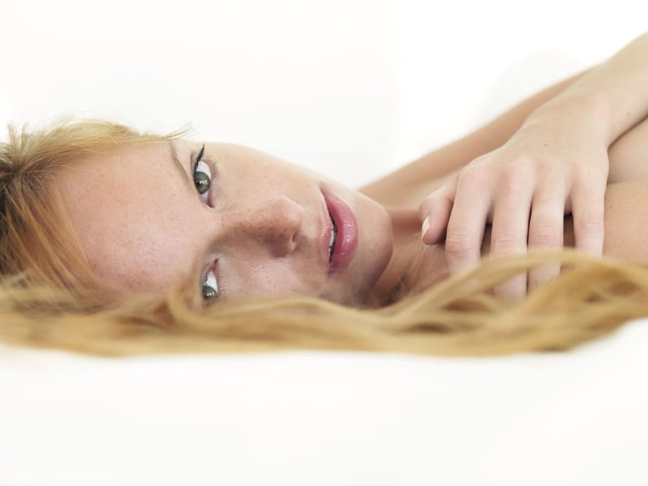 Sexy teen with strawberry blonde hair Tubbea strikes great solo poses