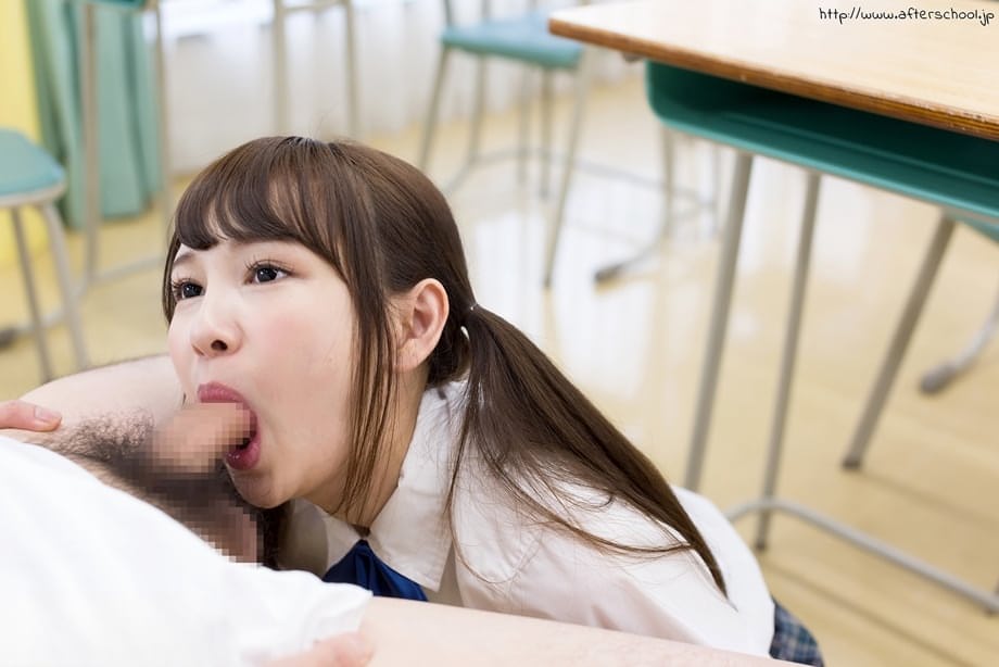 Tiny Asian schoolgirl gets cum on her tongue while sucking her teacher's cock