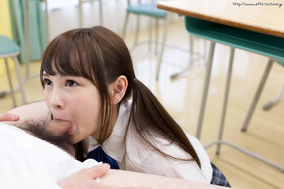 Tiny Asian schoolgirl gets cum on her tongue while sucking her teacher's cock