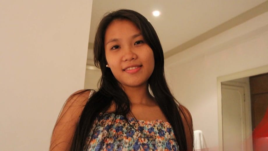 Pinay chick Corazon cups her great tits while having sex with a foreigner