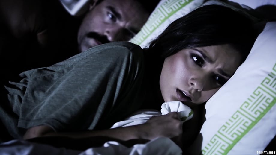 Sleeping teen Jaye Summers awakened by dad's pal for hardcore pussy fucking