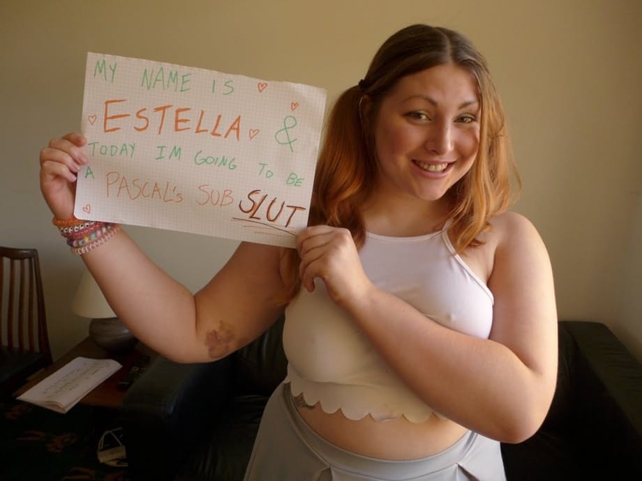 Sexy fatty Estella Bathory bares her big tits & strips to pose naked in socks