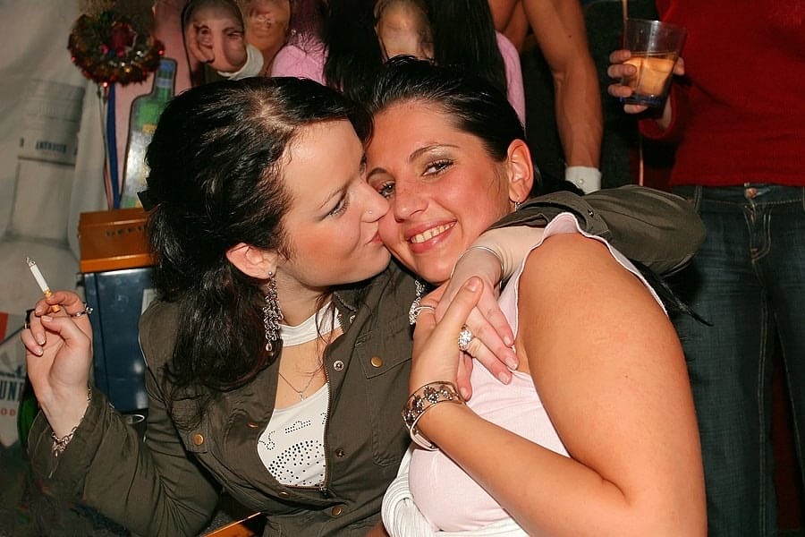 Young girls go crazy over during their first experience with male strippers