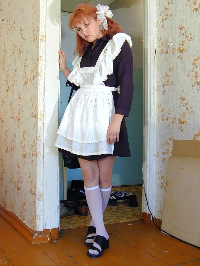 Redhead schoolgirl fucks an older guy that catches her masturbating
