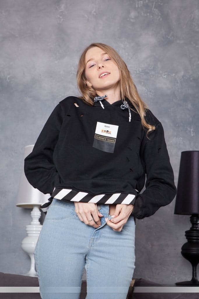 Flexible blonde teen Nimfa strikes great poses once she's totally naked