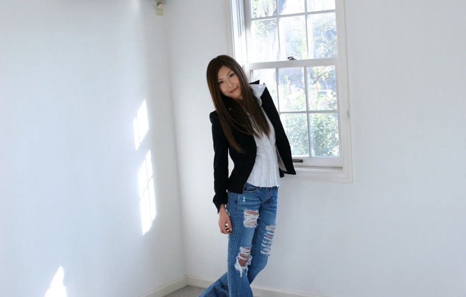 Young Japanese girl Seira strikes tempting poses in solo action