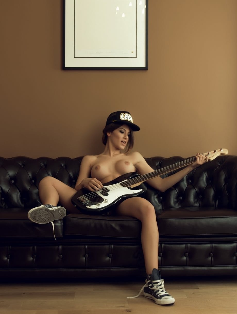 Tattooed chick Elena Petkova strikes hot solo poses for Playboy