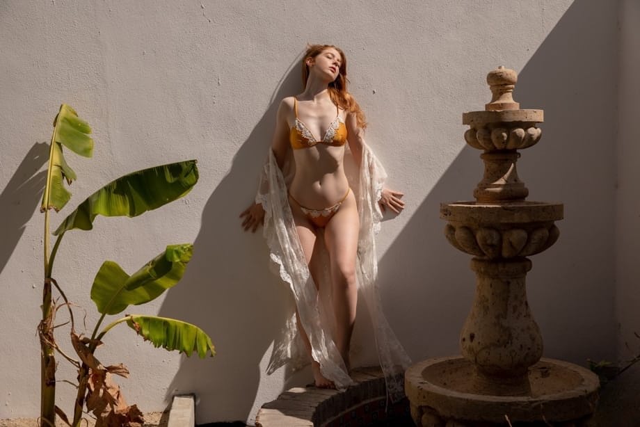 Pale redhead Erna O'Hara strikes great centerfold poses for Playboy
