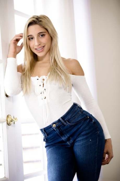 Horny wife Abella Danger exposes her big butt while seducing her husband