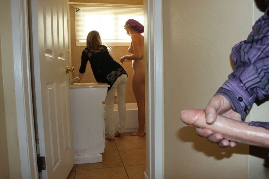 Naked college girls suck cock & get a cum bath in bukkake reality groupsex