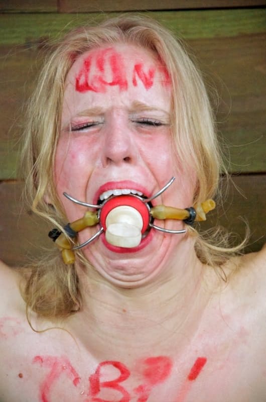 Helpless blonde teen Sarah Jane Ceylon is totally humiliated in bondage