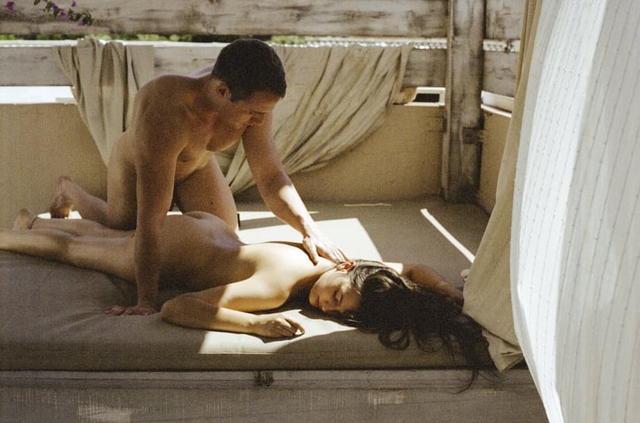 Naked Maria Agrado enjoys a leisurely fuck after skinny dipping in the pool
