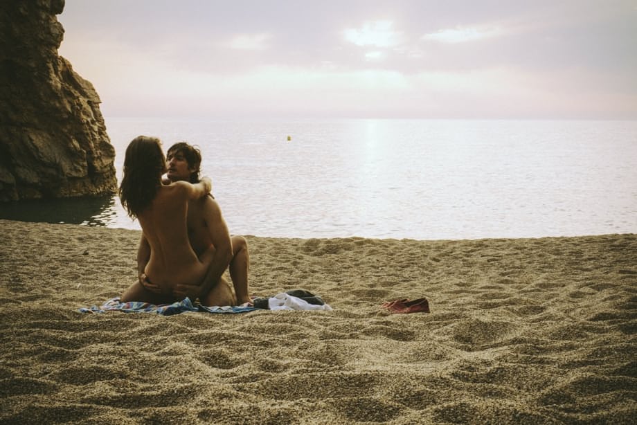Brunette girl Julia Roca banged doggystyle on the beach by Bel Gris