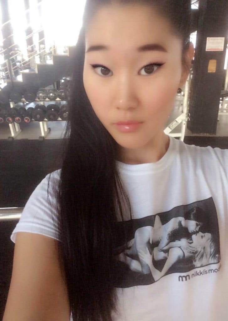 Hot Asian teen Katana takes a selfie to flaunt her pretty face & hot body