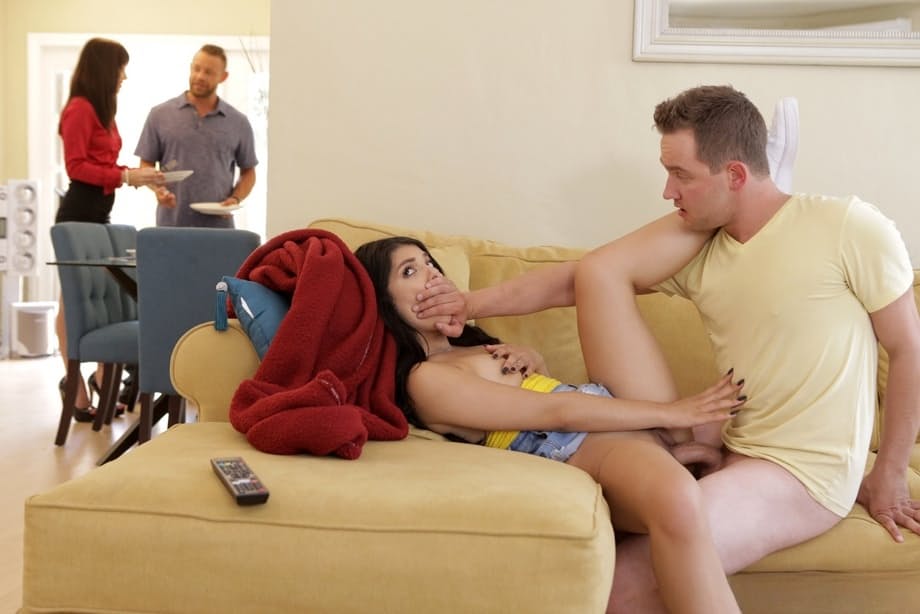 Brazilian doll Gina Valentina gets her snatch creampied by her horny stepbro