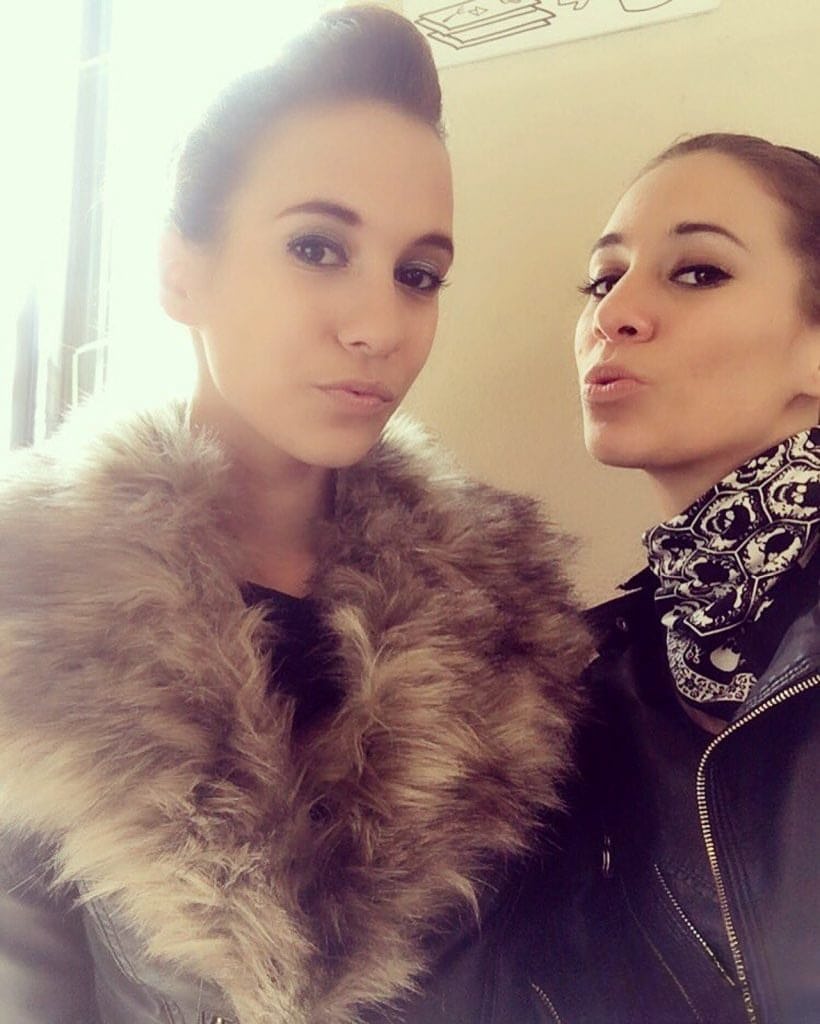 Twin girls takes self shots while clothed and in lingerie