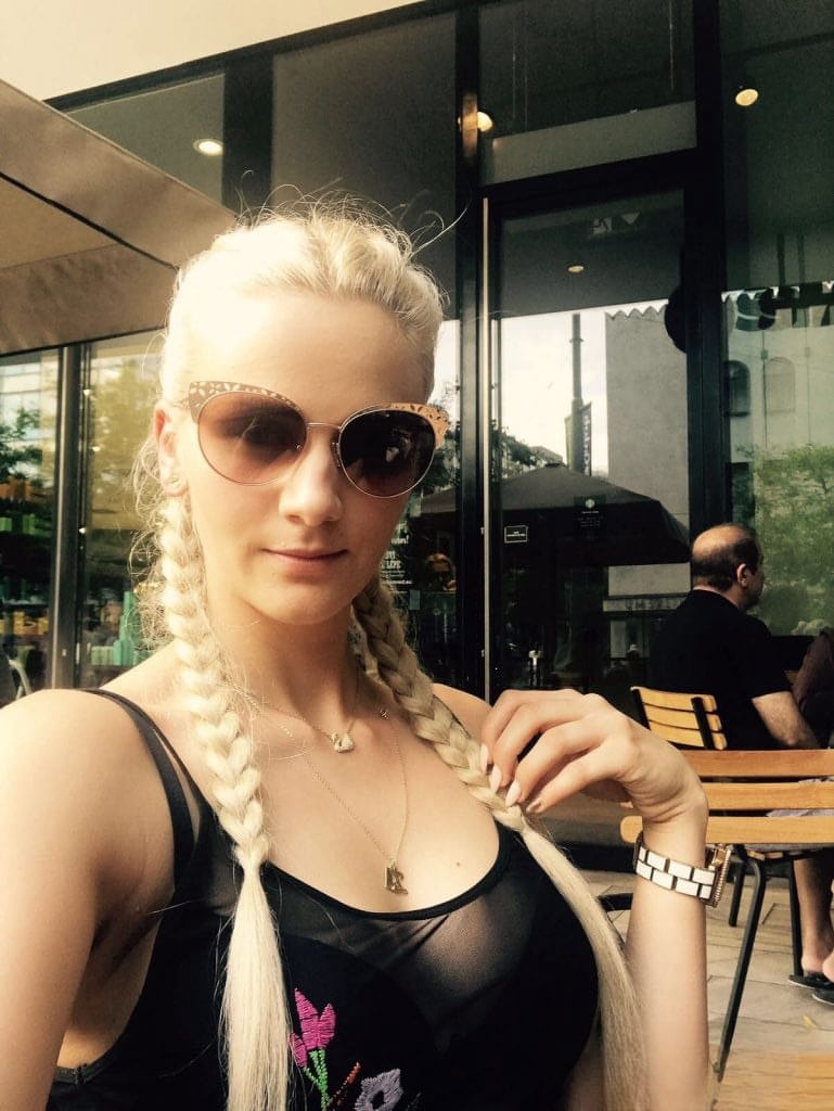 Blonde girl from Czechoslovakia Zdenka takes non nude self shots