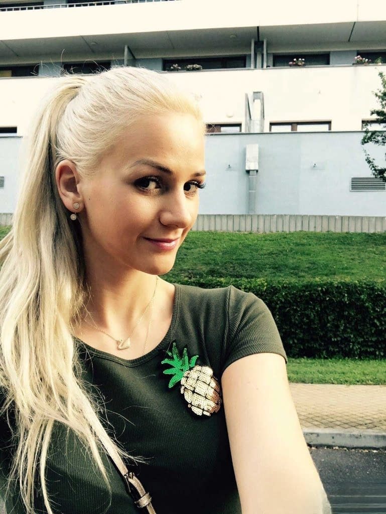 Blonde girl from Czechoslovakia Zdenka takes non nude self shots