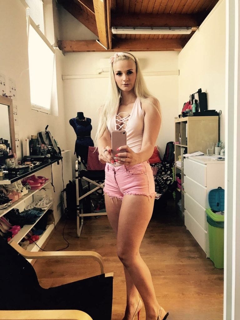Blonde girl from Czechoslovakia Zdenka takes non nude self shots