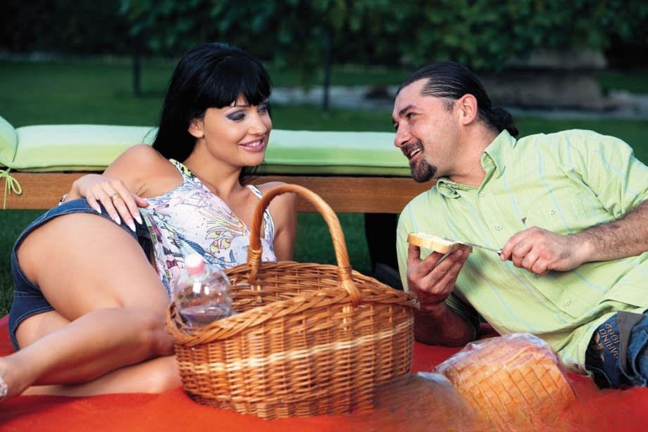 Busty Aletta Ocean thinks picnics are more fun with a hard cock and hot cum