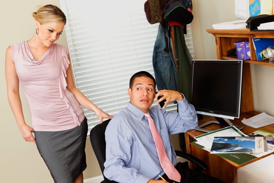 Blonde secretary Alexis Texas strips mini skirt for hot office facial