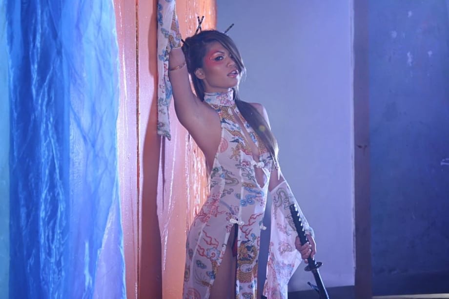 Asian teen cosplay girl Charmane Star faunting her pornstar ass & big tits