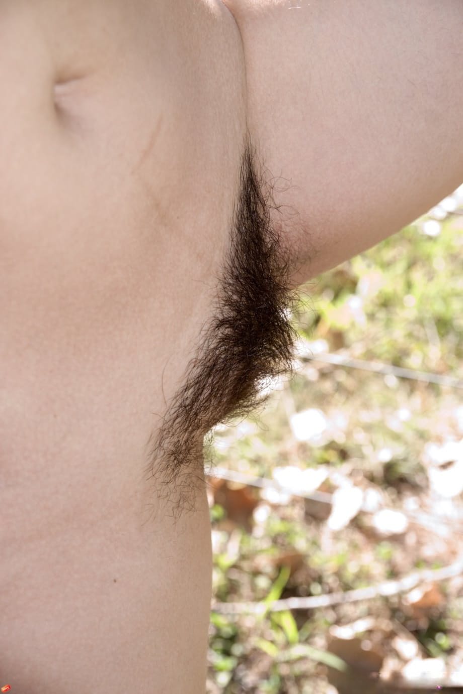 Cute young Akito removes white cotton panties outdoors to spread hairy beaver