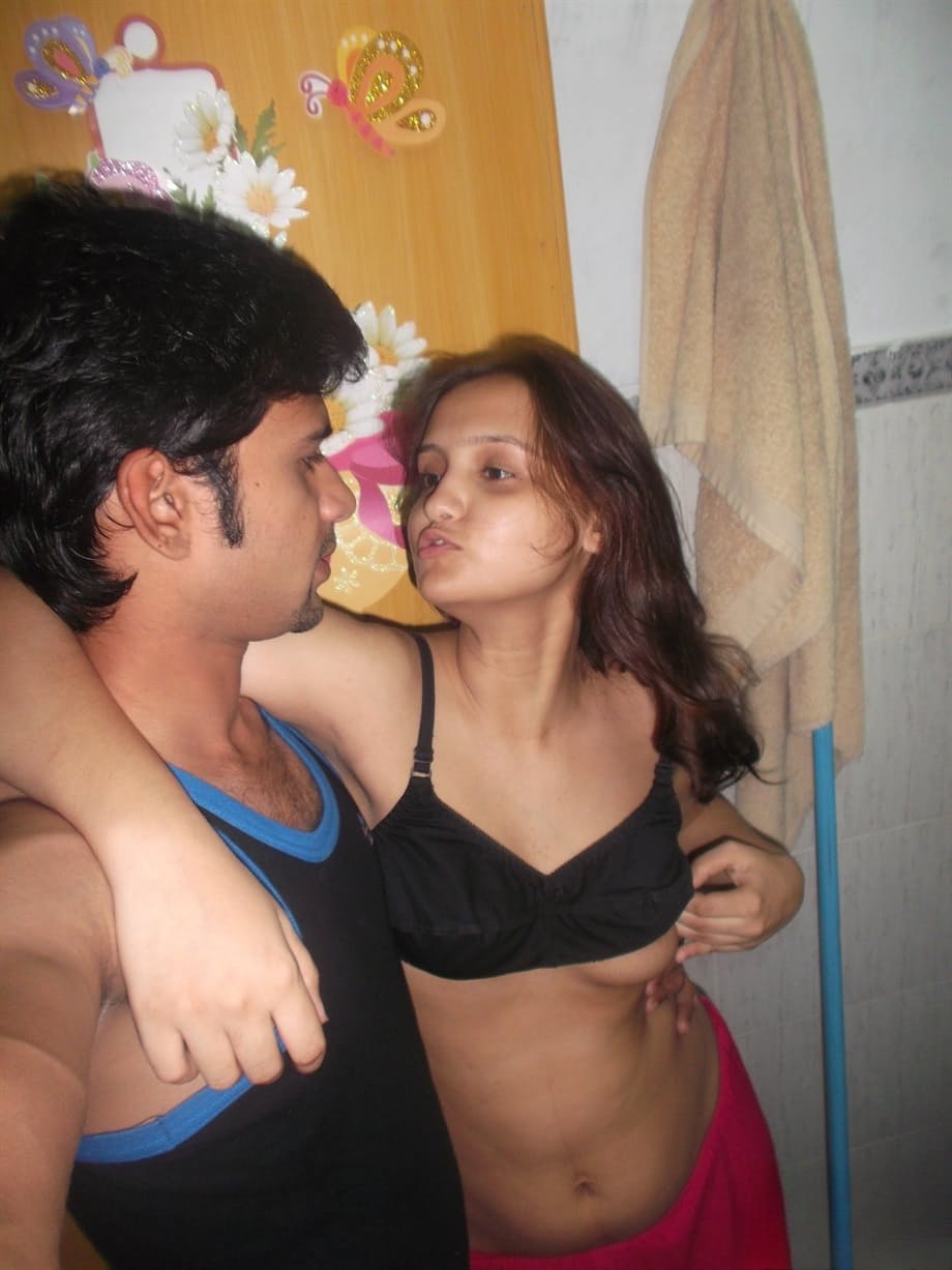 Desi female with small tits prepares to go down on her husband