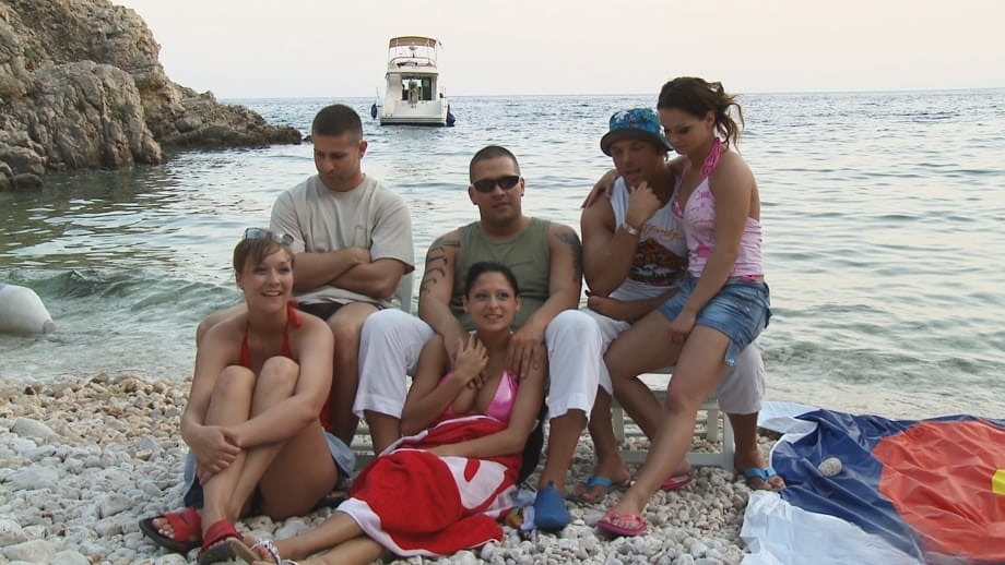 Things heat up at the beach when a sizzling naked orgy leads to DP