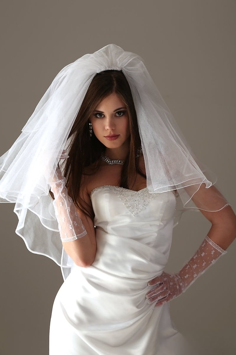 Glamour model Little Caprice strips off her wedding dress