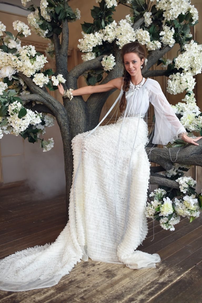 Teen bride takes off her wedding dress to model naked after the ceremony