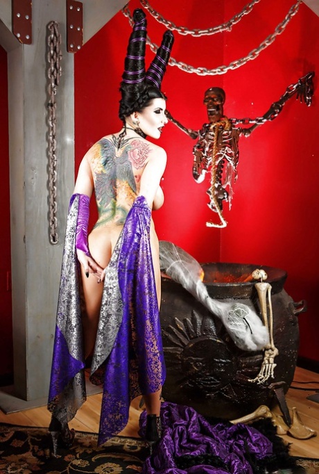 Milf pornstar Romi Rain showing off in her Halloween costume