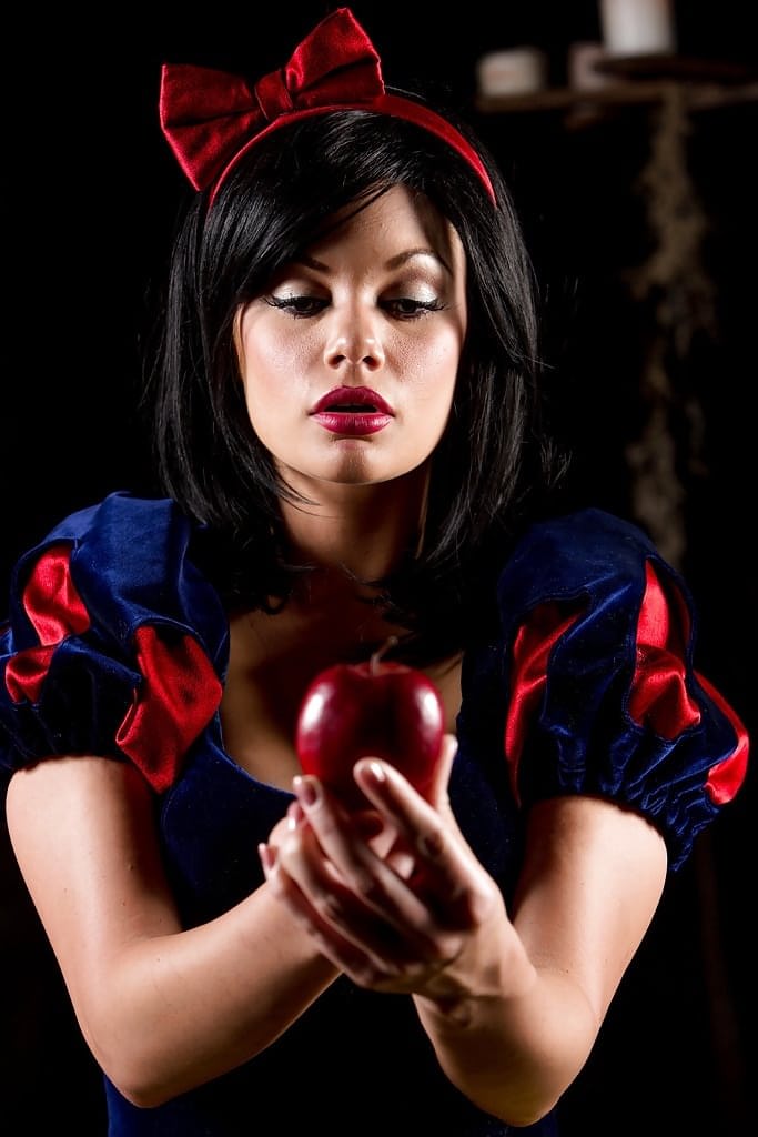 Brunette babe Jessica is a cosplay milf with big tits and tight ass
