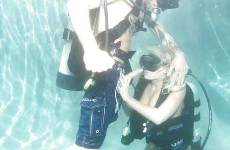 Angelina Ashe is fucking underwater and does wild cocksucking