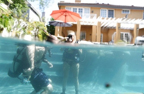 Angelina Ashe is fucking underwater and does wild cocksucking