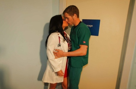 Big titted doctor Sophia Lomeli couldn't resist a huge hard cock