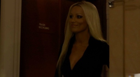 Blonde prostitute Diana Doll gets dressed for escort service sex