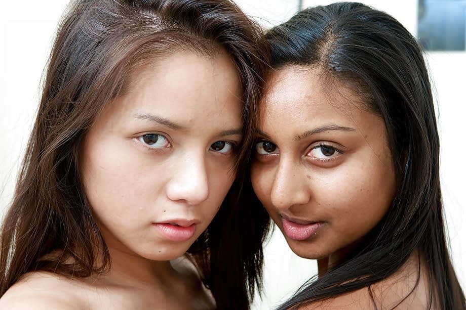 Cute Indian teenagers having girl on girl sex for first time on camera