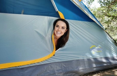 Outstanding young whore Dillion Harper getting fucked on a camping trip