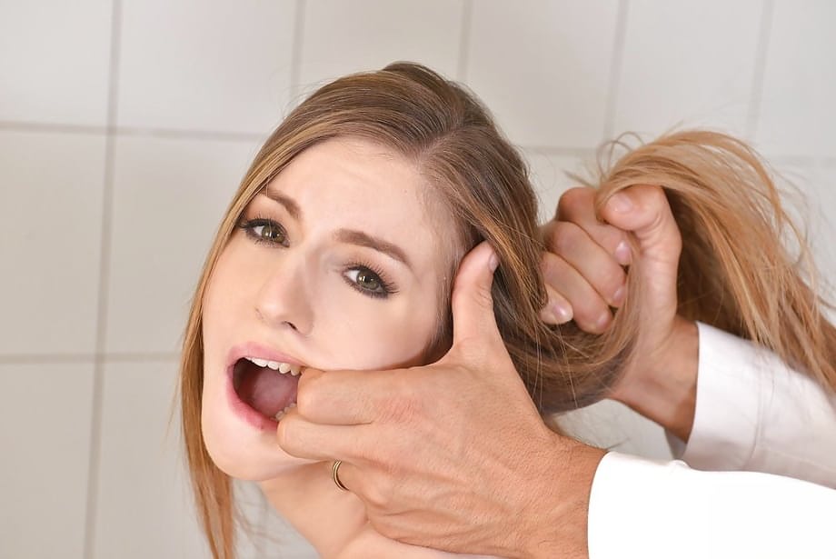 Kinky Dentist face fucks and ass fucks his pretty patient Stella Cox