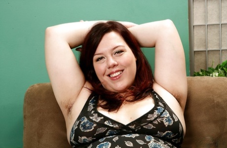 Older hirsute BBW exposing big fat tits and hairy mature pussy