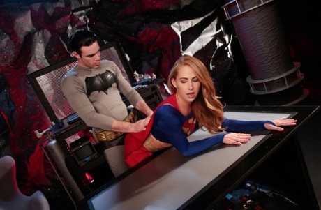 Pornstar Carter Cruise getting fucked by Batman in Robin outfit